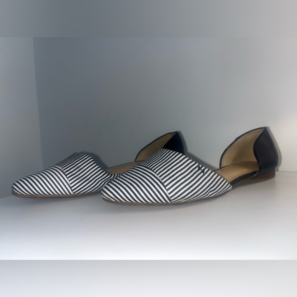 Tommy Hilfiger Women’s Naree D’Orsay Flats – Size 9 – Blue & White Striped - Picture 2 of 8